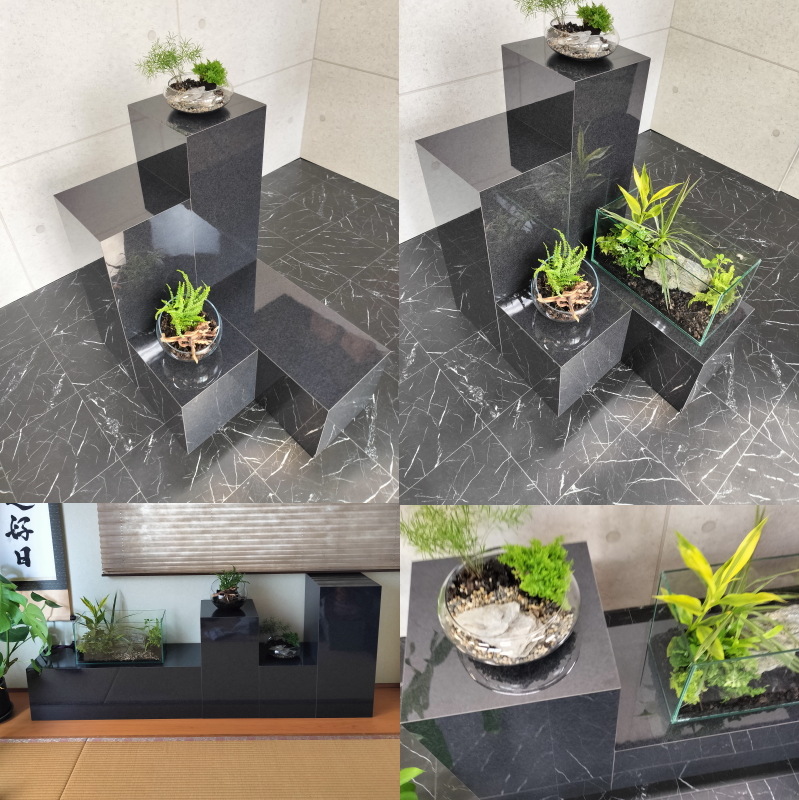 ディスプレイ什器 エントランス 受付 プランターボックス ディスプレイ台