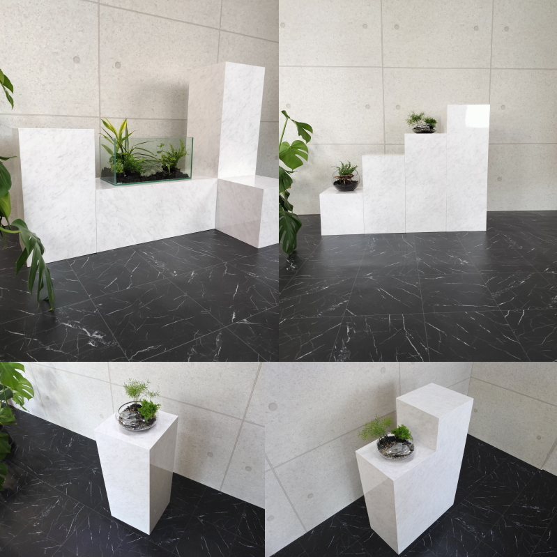 ディスプレイ什器 エントランス 受付 プランターボックス ディスプレイ台